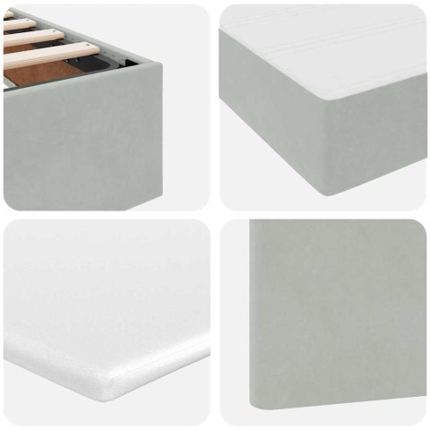 VidaXL Úložná posteľ s matracmi Svetlosivá 140 x 200 cm Zamat