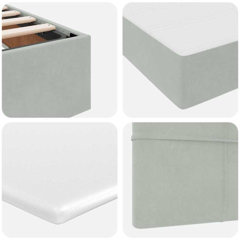 VidaXL Úložná posteľ s matracmi Svetlosivá 140 x 200 cm Zamat