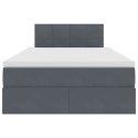 VidaXL Úložná posteľ s matracmi Tmavo šedá 120 x 200 cm Zamat