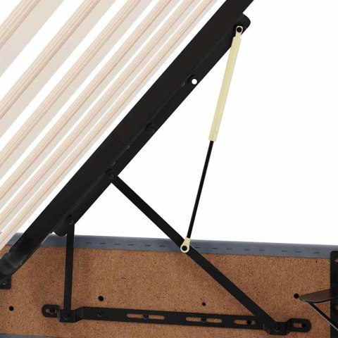 VidaXL Úložná posteľ s matracmi Tmavo šedá 120 x 200 cm Zamat