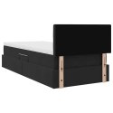 VidaXL Úložná posteľ s matracmi s úložiskom Čierna 100 x 200 cm Zamat