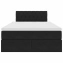 VidaXL Úložná posteľ s matracmi s úložiskom Čierna 120 x 200 cm Zamat