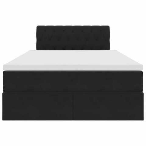 VidaXL Úložná posteľ s matracmi s úložiskom Čierna 120 x 200 cm Zamat