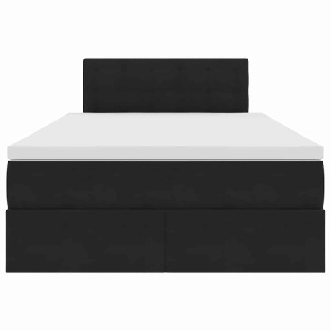 VidaXL Úložná posteľ s matracmi s úložiskom Čierna 120 x 200 cm Zamat