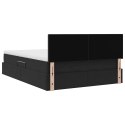 VidaXL Úložná posteľ s matracmi s úložiskom Čierna 140 x 200 cm Zamat