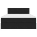VidaXL Úložná posteľ s matracmi s úložiskom Čierna 140 x 200 cm Zamat