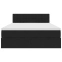 VidaXL Úložná posteľ s matracmi s úložiskom Čierna 140 x 200 cm Zamat