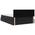 VidaXL Úložná posteľ s matracmi s úložiskom Čierna 140 x 200 cm Zamat
