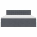 VidaXL Úložná posteľ s matracmi Tmavo šedá 160 x 200 cm Zamat