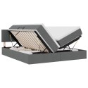VidaXL Úložná posteľ s matracmi Tmavo šedá 180 x 200 cm Umelá koža