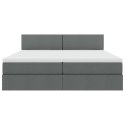 VidaXL Úložná posteľ s matracmi Tmavo šedá 180 x 200 cm Umelá koža
