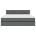 VidaXL Úložná posteľ s matracmi Tmavo šedá 180 x 200 cm Umelá koža