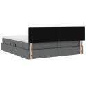 VidaXL Úložná posteľ s matracmi Tmavo šedá 180 x 200 cm Umelá koža