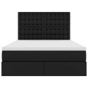 VidaXL Úložná posteľ s matracmi Čierna 140 x 200 cm Umelá koža