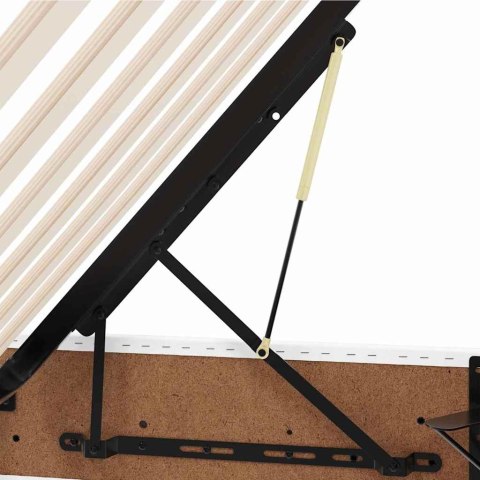 VidaXL Úložná posteľ s matracmi Čistá biela 140 x 200 cm Umelá koža