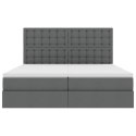 VidaXL Úložná posteľ s matracmi Tmavo šedá 180 x 200 cm Umelá koža