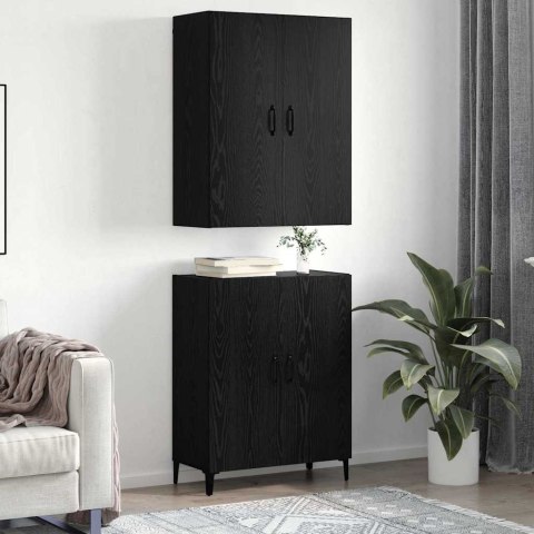 VidaXL Highboard 2 pcs Čierny dub Kompozitné drevo