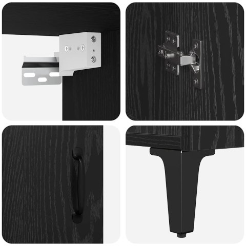 VidaXL Highboard 2 pcs Čierny dub Kompozitné drevo