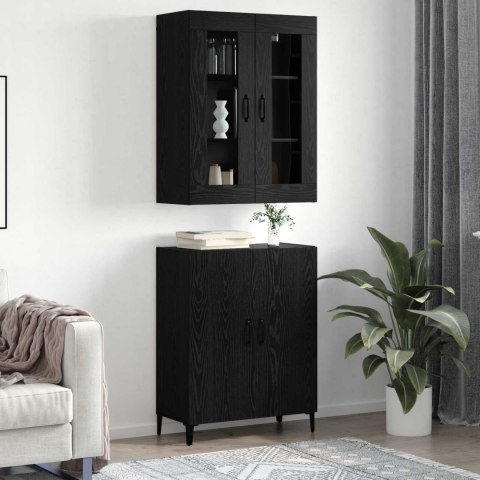 VidaXL Highboard 2 pcs Čierny dub Kompozitné drevo