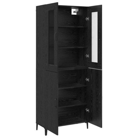 VidaXL Highboard 2 pcs Čierny dub Kompozitné drevo