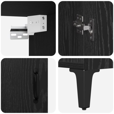 VidaXL Highboard 2 pcs Čierny dub Kompozitné drevo