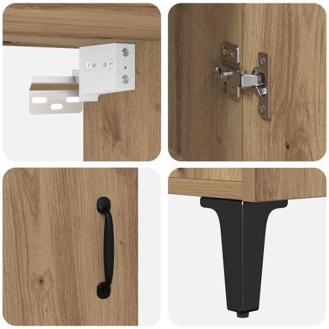 VidaXL Highboard 2 pcs Remeselný dub Kompozitné drevo