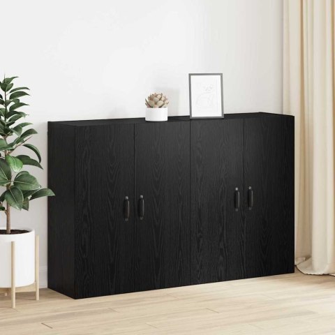 VidaXL Nástenná skrinka Nástenný 2 pcs Čierny dub 69,5 x 34 x 90 cm