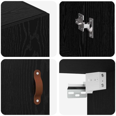 VidaXL Nástenná skrinka Nástenný 2 pcs Čierny dub 69,5 x 34 x 90 cm