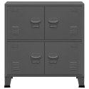 VidaXL Industriálna úložná skrinka, antracitová 75x40x80 cm, oceľ