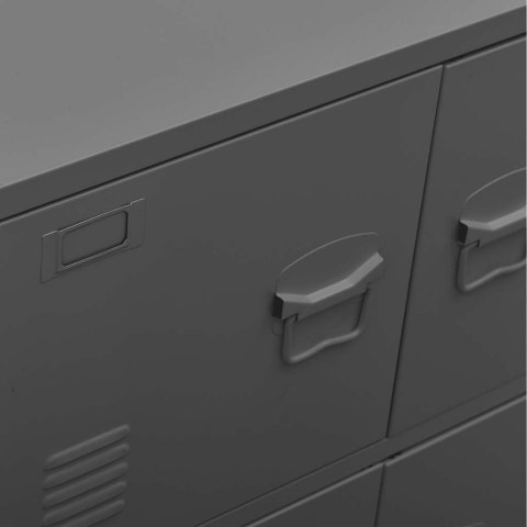 VidaXL Industriálna úložná skrinka, antracitová 75x40x80 cm, oceľ