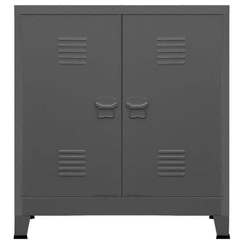 VidaXL Industriálna úložná skrinka, antracitová 90x40x100 cm, oceľ