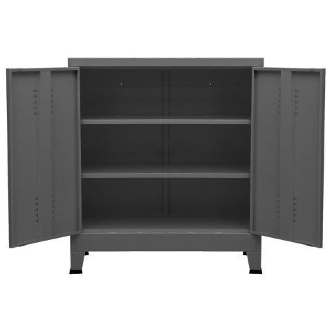VidaXL Industriálna úložná skrinka, antracitová 90x40x100 cm, oceľ
