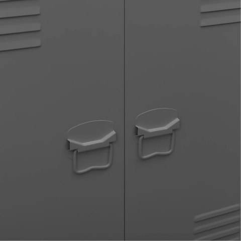 VidaXL Industriálna úložná skrinka, antracitová 90x40x100 cm, oceľ