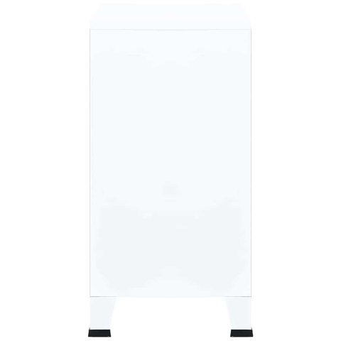 VidaXL Industriálna úložná skrinka, biela 75x40x80 cm, oceľ