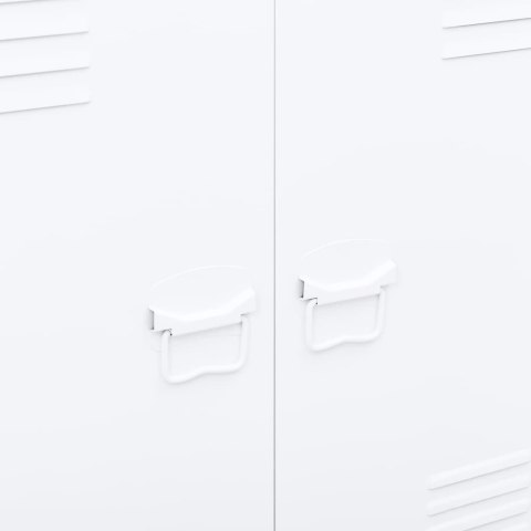 VidaXL Industriálna úložná skrinka, biela 90x40x100 cm, oceľ