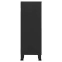 VidaXL Industriálna úložná skrinka, čierna 75x40x115 cm, kov