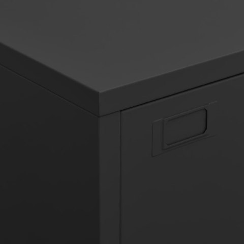 VidaXL Industriálna úložná skrinka, čierna 75x40x115 cm, kov