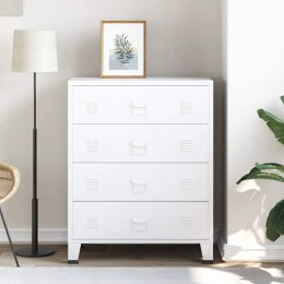 VidaXL Industriálna zásuvková skrinka biela 78x40x93 cm kovová