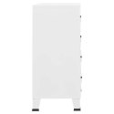 VidaXL Industriálna zásuvková skrinka biela 78x40x93 cm kovová