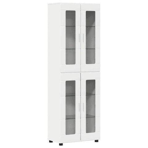 VidaXL Highboard FLORIN Biela 60 x 35 x 182 cm Kompozitné drevo
