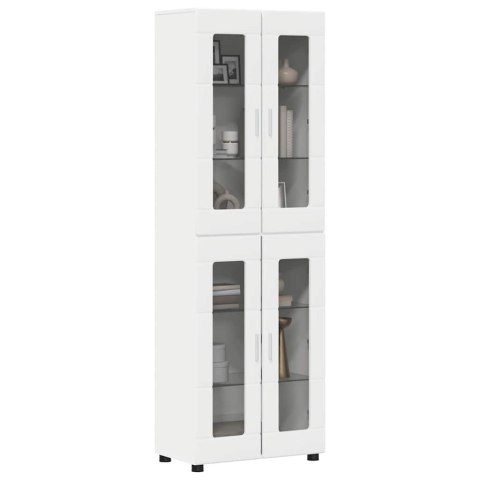 VidaXL Highboard FLORIN Biela 60 x 35 x 182 cm Kompozitné drevo