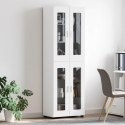 VidaXL Highboard FLORIN Biela 60 x 35 x 182 cm Kompozitné drevo
