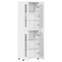 VidaXL Highboard FLORIN Biela 60 x 35 x 182 cm Kompozitné drevo