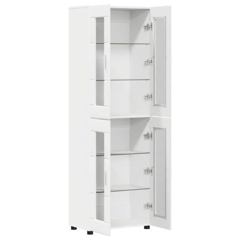 VidaXL Highboard FLORIN Biela 60 x 35 x 182 cm Kompozitné drevo