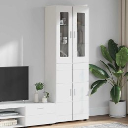 VidaXL Highboard FLORIN Biela 60 x 35 x 182 cm Kompozitné drevo