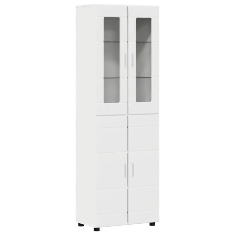VidaXL Highboard FLORIN Biela 60 x 35 x 182 cm Kompozitné drevo
