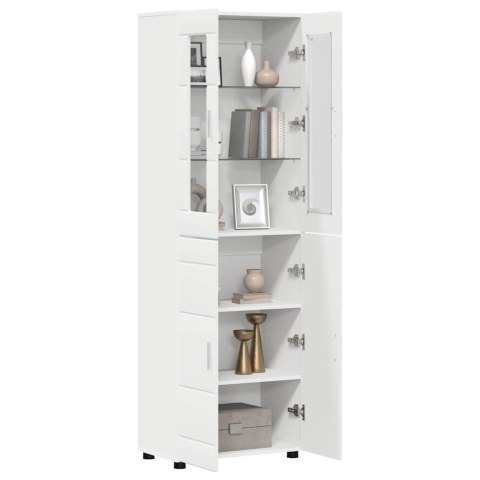 VidaXL Highboard FLORIN Biela 60 x 35 x 182 cm Kompozitné drevo