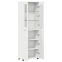 VidaXL Highboard FLORIN Biela 60 x 35 x 182 cm Kompozitné drevo