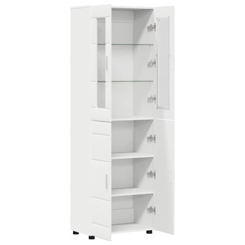 VidaXL Highboard FLORIN Biela 60 x 35 x 182 cm Kompozitné drevo