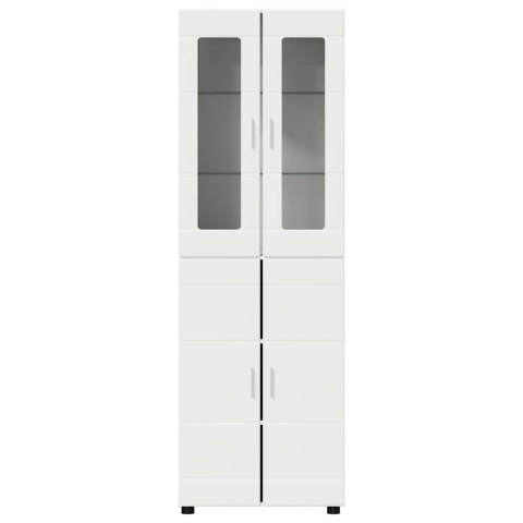 VidaXL Highboard FLORIN Biela 60 x 35 x 182 cm Kompozitné drevo
